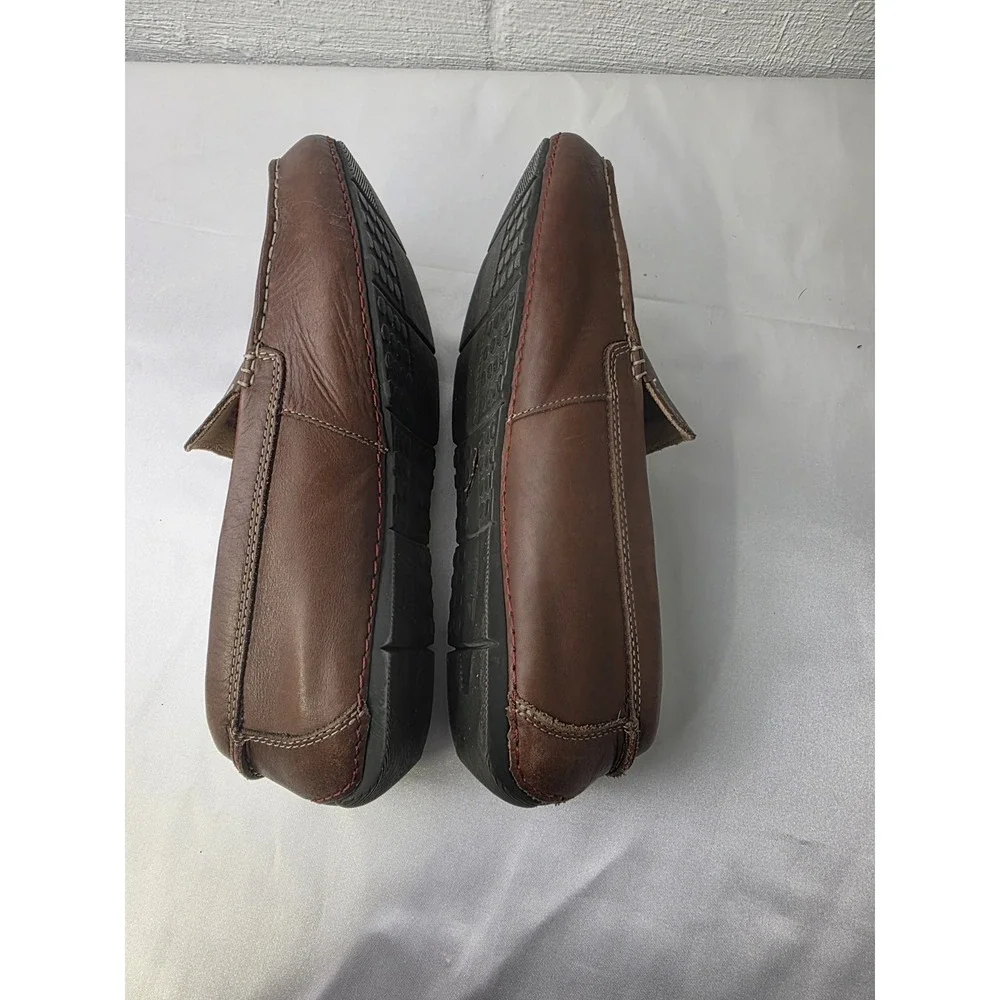 Clarks Mens‎ Sz 10.5 Brown Leather Marcos Drive loafers Moccasins